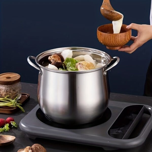 1710941640285-b34735f558b14090a4181bc8b4bf8678-goods.jpeg Versatile Large Stainless Steel Stock Pot