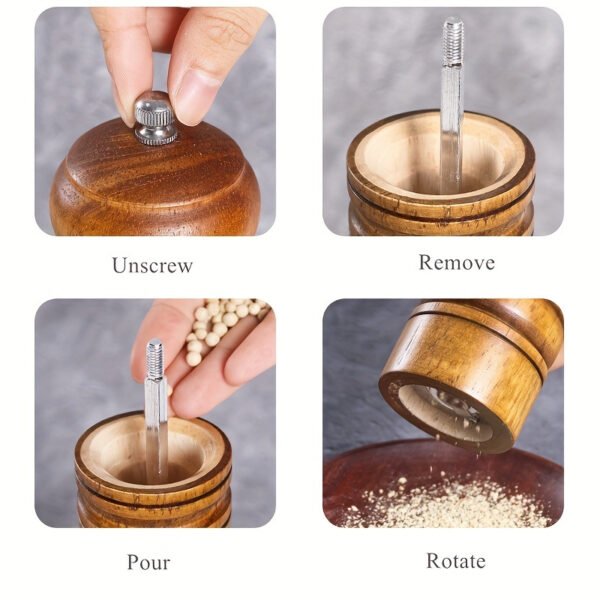 Manual Solid Wood Pepper Grinder