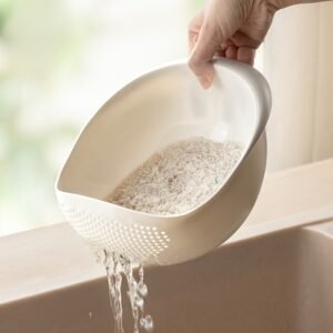 2455a1a2-db02-48ac-a2d1-aabf5b84431a.jpg 1pc Durable Colander Bowl with Built-in Filter