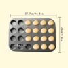 24-Cup Mini Cake Mold Muffin Cupcake Baking Pan for Home Use