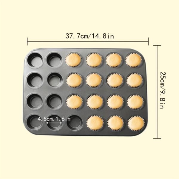 24-Cup Mini Cake Mold Muffin Cupcake Baking Pan for Home Use