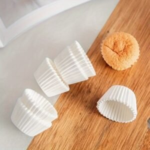 20pcs Snow Skin Mooncake Paper Trays Disposable Dessert Cups