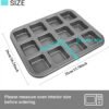 12-Compartment Square Mini Bread Mold