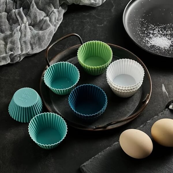24 Pack of Reusable Silicone Liners for Cupcakes And Muffins