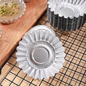 50pcs Reusable Non-Stick Tart Molds Mini Baking Cups Set