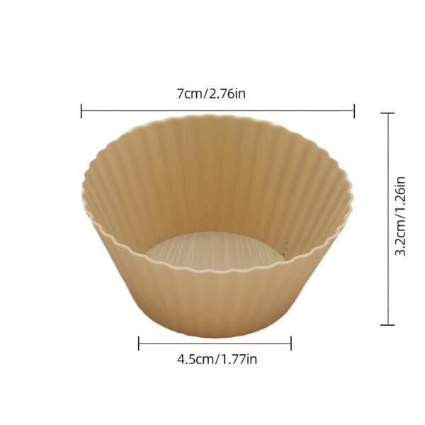 10pcs Reusable Silicone Cupcake Liners Non-Stick Baking Cups Set