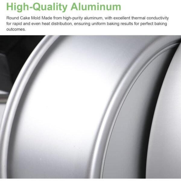 598e8c1e72b74969a325325d85183a8a-goods.jpeg 1pc of Odem Round Anodized Aluminum Cake Pan Featuring a Removable Base