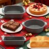 5ccfea25-b77e-4697-8998-9ac0c386e2b7.jpg 3pcs Non-Stick Silicone Mini Cake Mold Set (Round, Square & Toast Shape)