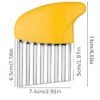 Stainless Steel Deep Wolf Tooth Potato Cutter with Wavy Slice Design