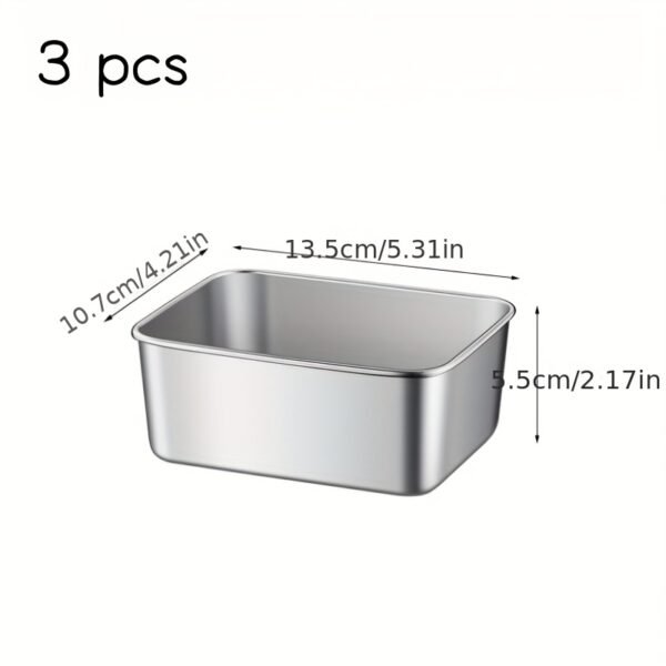 3-Piece Multifunctional Rectangular Baking Molds | Home Baking Essential