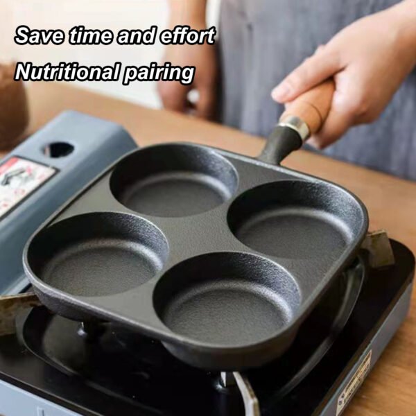 895dc5dcc2de4bc2a62dd71a7bfcd192-goods.jpeg 4-Cup Cast Iron Egg & Pancake Pan Non-Stick Omelette Skillet