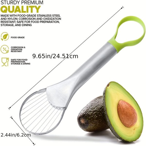 Stainless Steel Avocado Knife 3-in-1 Avocado Cutter Tool