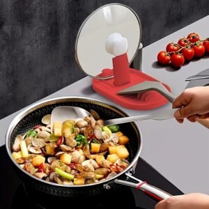 cda28791f8e07d721a47acb19a0b9083.jpg 1pc Kitchen Pot Lid Holder and Spoon Rest random color