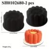 2pcs Fluted Silicone Mousse Cake Mold Wavy Cylinder Dessert Molds