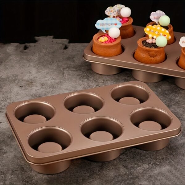 e0b1740b-d8c6-4b08-8721-ab76ec96c6b1.jpg 6-Cup Non-Stick Bundt Cake Pan Golden Carbon Steel Mold