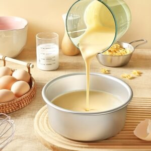 8-Inch Non-Stick Round Cake Pan with Removable Bottom