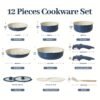 12pcs Nonstick Cookware Set