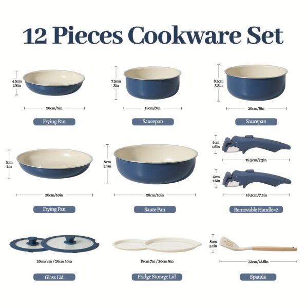 12pcs Nonstick Cookware Set