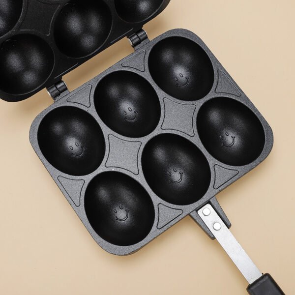 Egg Waffle Maker Pan Smiley Face Bubble Waffle Mold