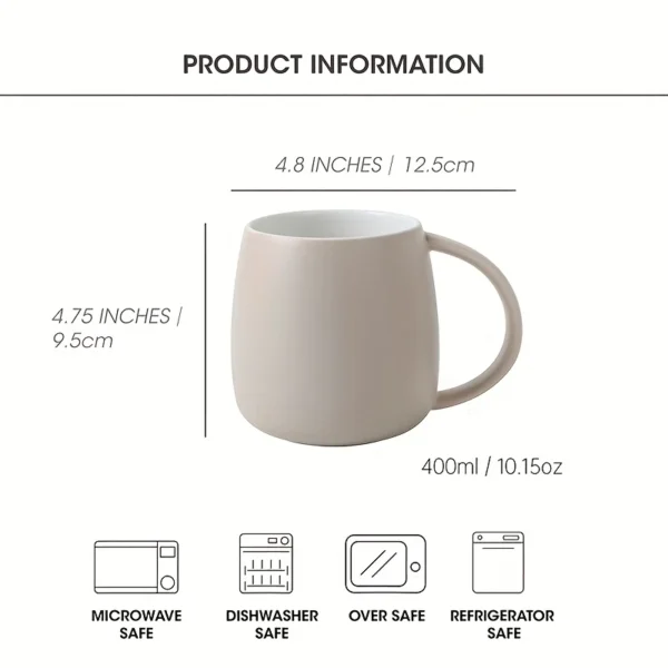 6pcs Large Ceramic Coffee Mugs